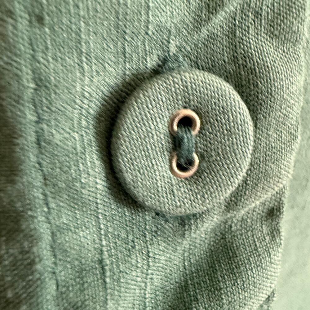 CITRON Santa Monica | Green Silk Linen Blend Button Down Tunic 0X / 18W - 20W - Picture 5 of 7